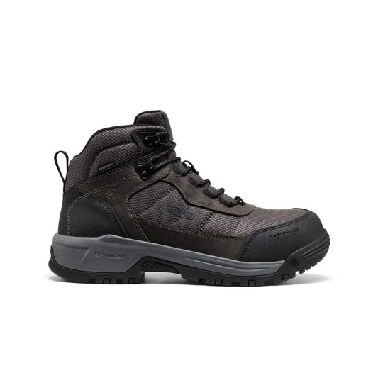 KEEN Men's Skokie Waterproof Work Boot Grey Carbon Fibre Toe EH 1031217