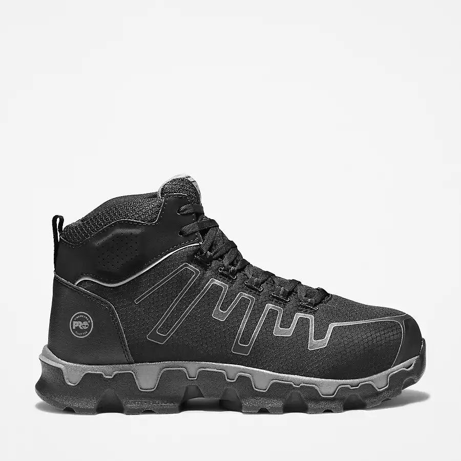 Timberland Pro Men's Powertrain Mid Black Alloy Toe EH A1JYQ