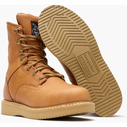 Georgia Boot Wedge Steel Toe 8 inch Lace Up Work Boot EH G8342