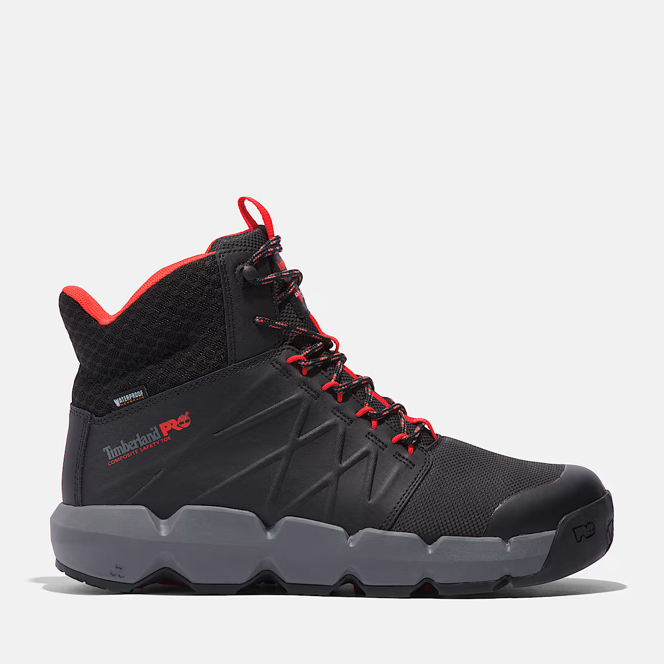 Timberland Pro Men's Morphix Mid Black and Red Waterproof CT EH A5WHB