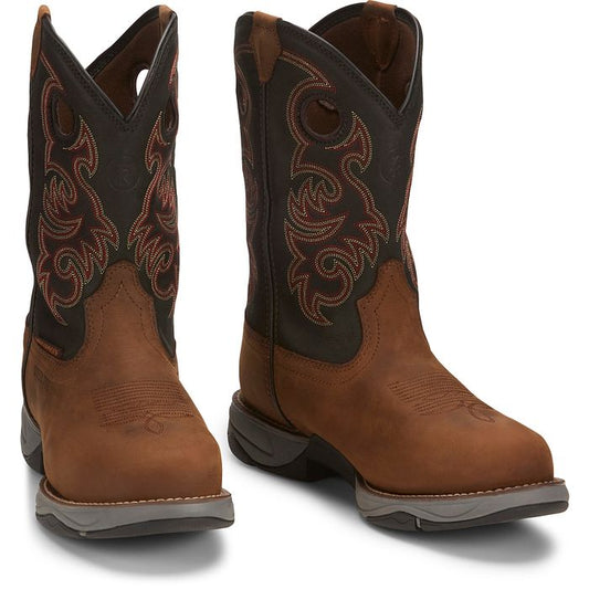 Tony Lama Junction Black Waterproof Round Toe Steel Toe RR3355